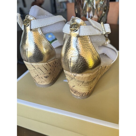 Michael Michael Kors Cate Nicki Peep Toe Wedge Sandal Toddler Girl's Size 11 M - Picture 4 of 8